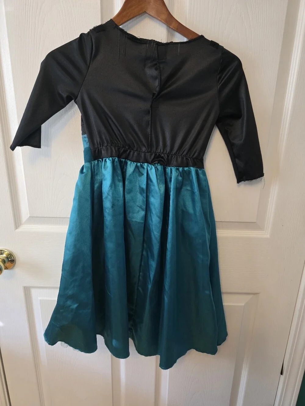 Disney Frozen Costume Dress Girls Size S 4-6 Teal Black Dress Up - Picture 3 of 3